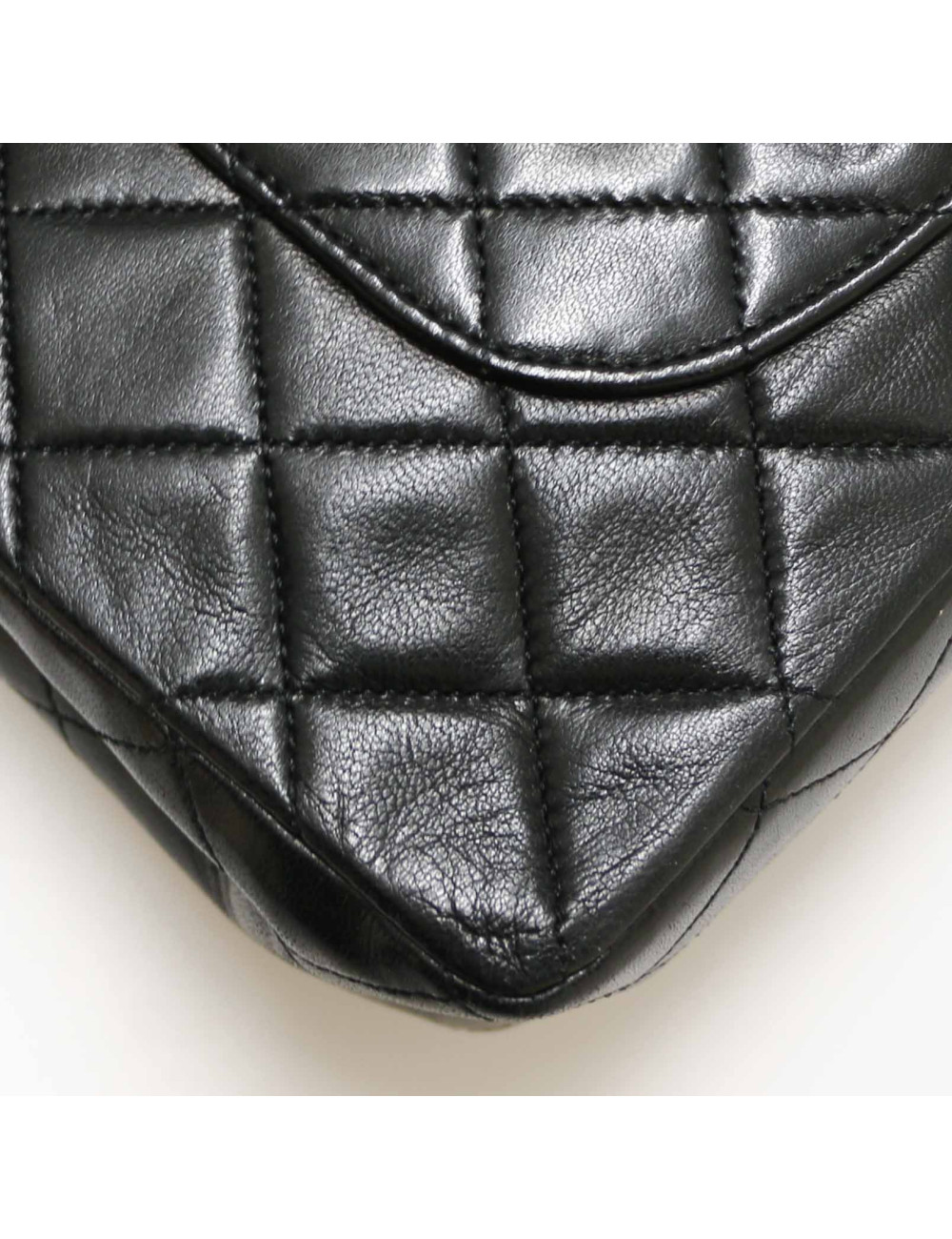 Sac CHANEL double rabat vintage noir