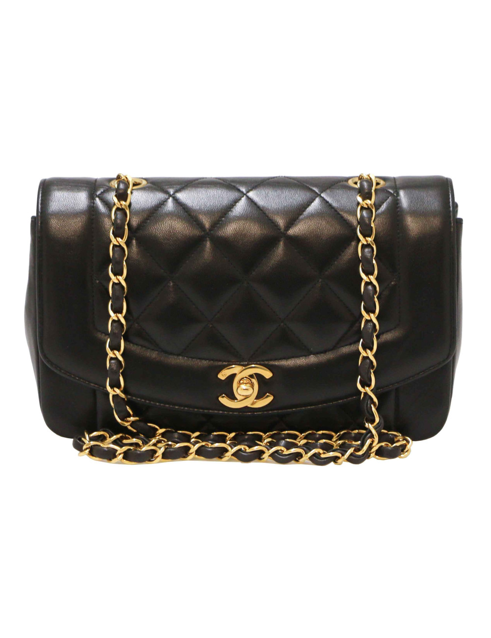 Sac CHANEL Diana cuir noir
