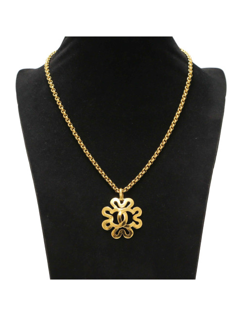 Collier pendentif CHANEL vintage doré