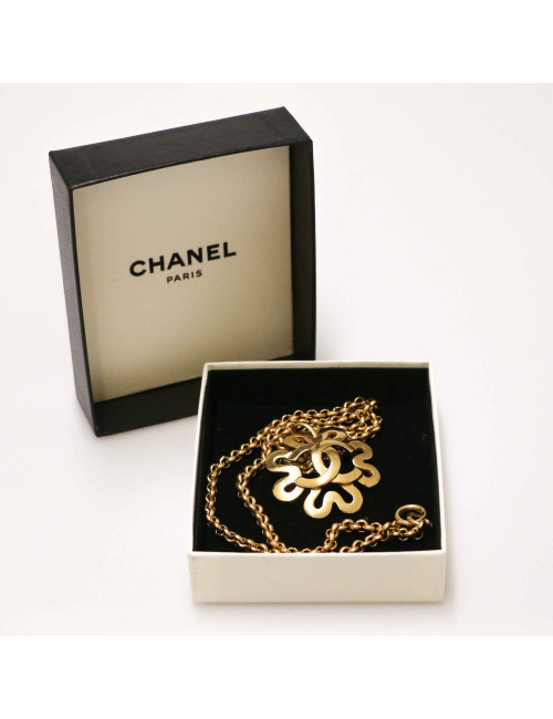 Collier pendentif CHANEL vintage doré