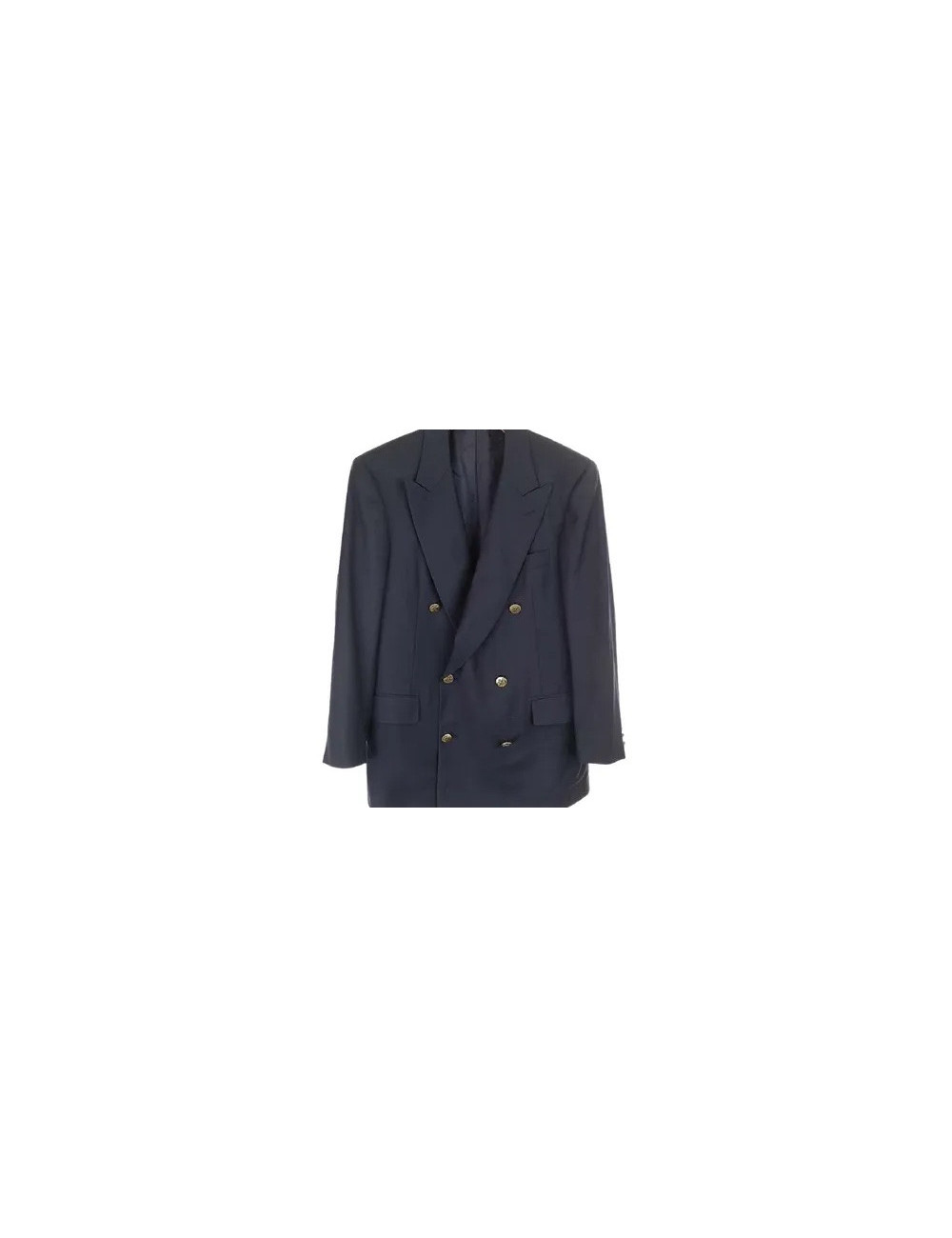 Veste HERMES bleu nuit col en velours noir