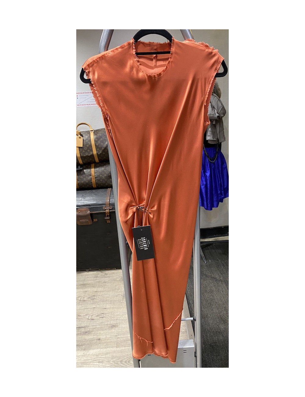 Robe LANVIN soie brique