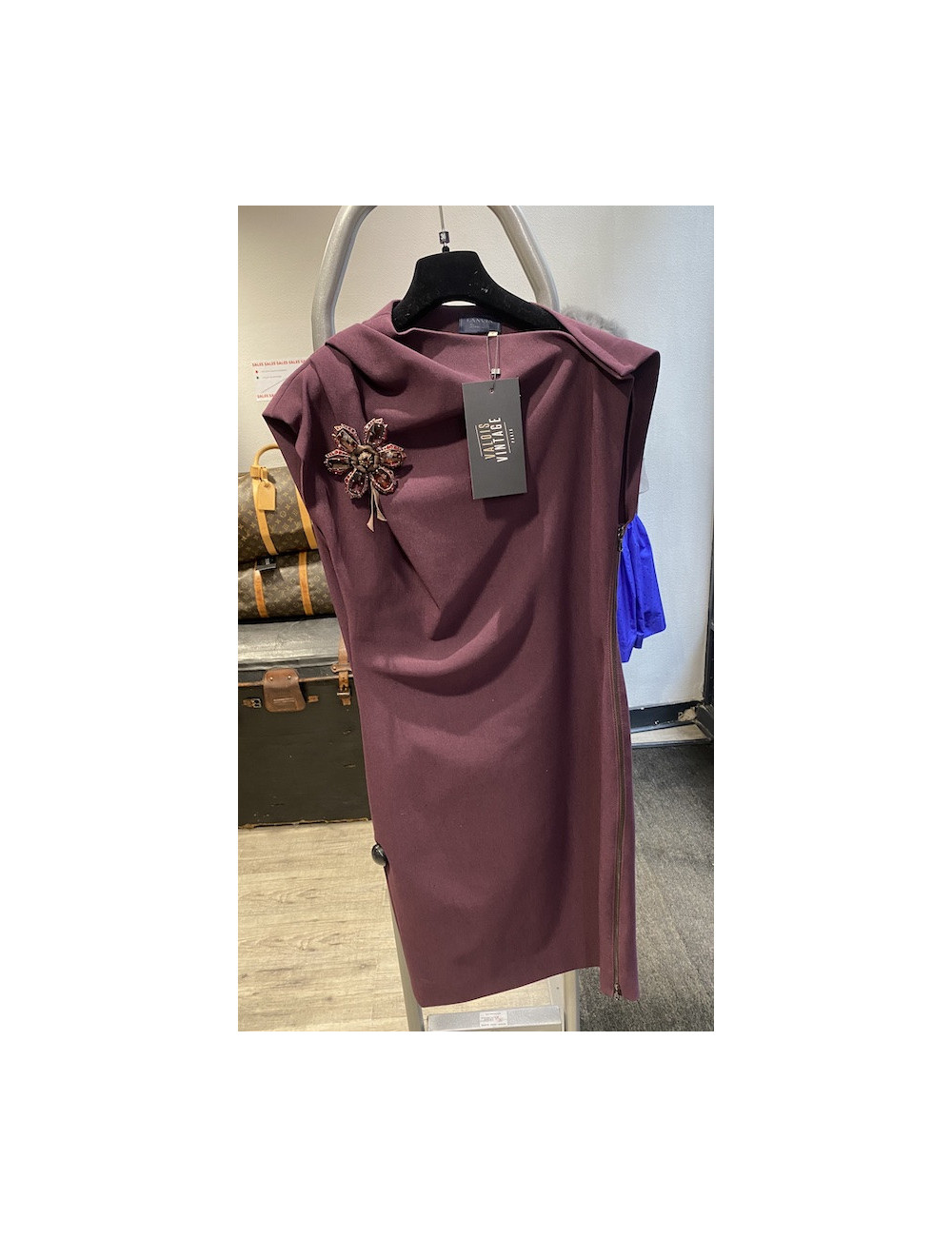Robe LANVIN T42 stretch broche