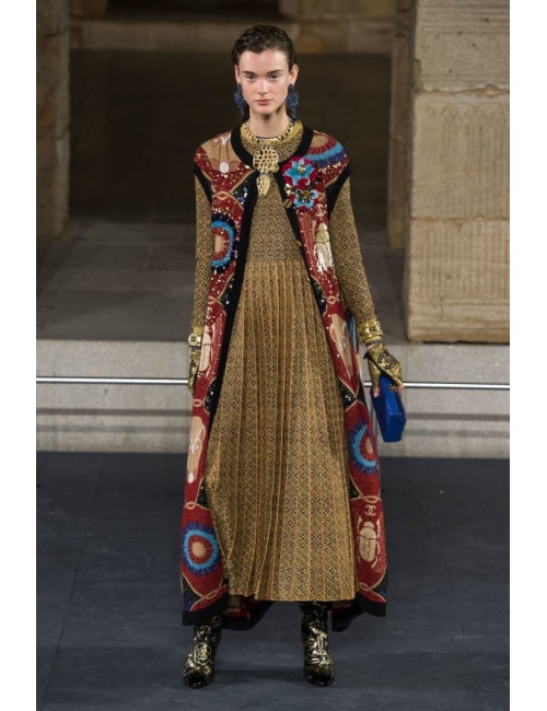 Long gilet CHANEL cachemire Paris-NEW YORK 