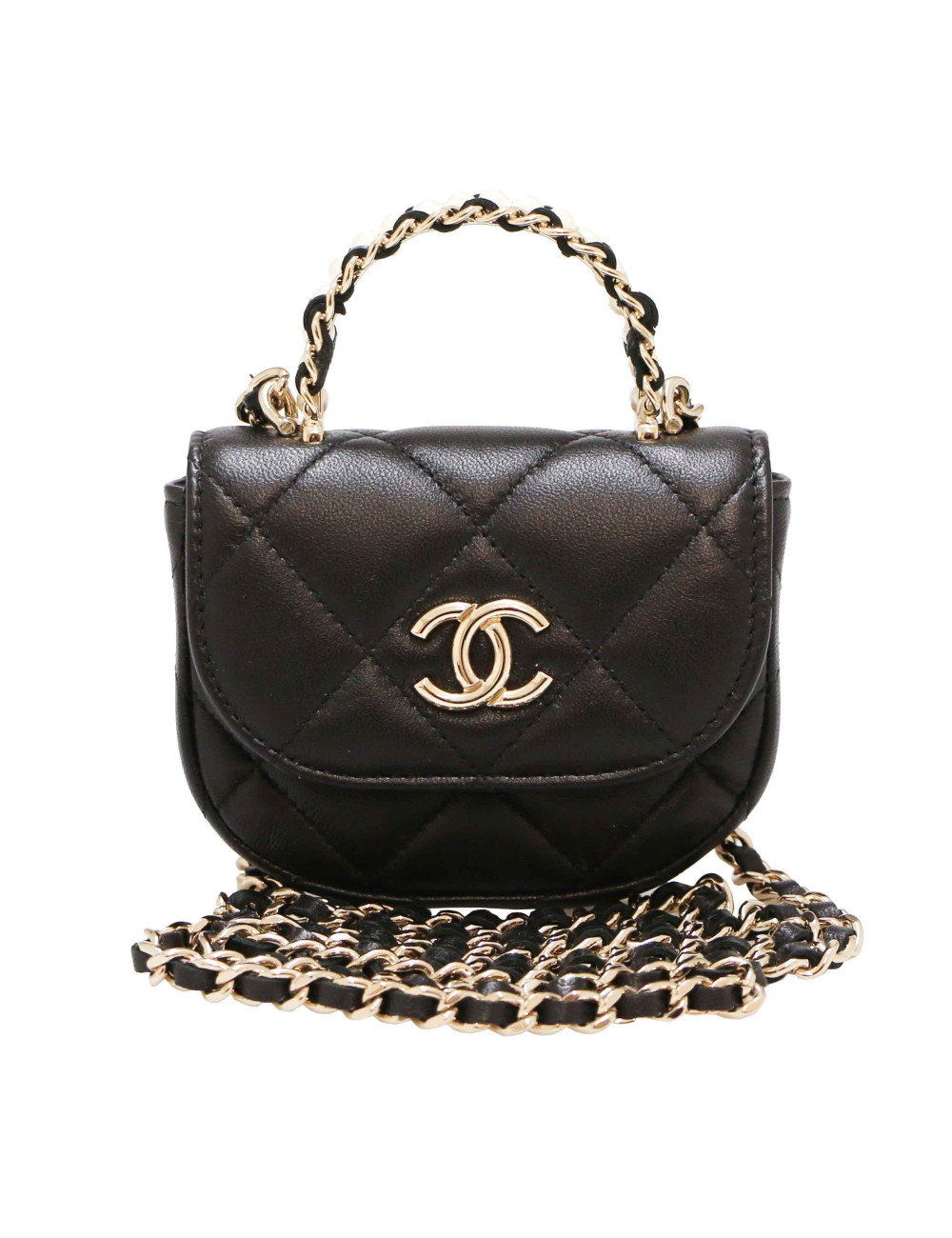 Mini sac CHANEL matelassé noir