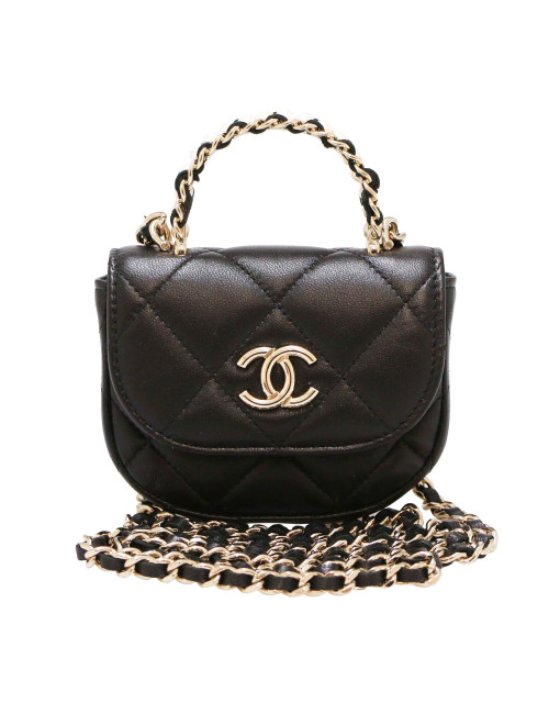 Mini sac CHANEL matelassé noir