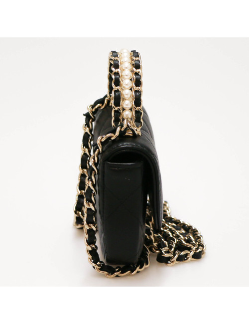 Mini sac CHANEL matelassé noir