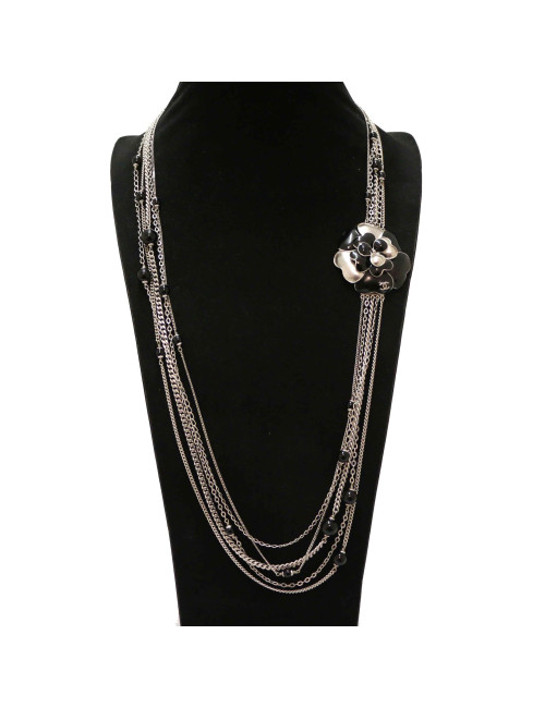 Sautoir Camélia CHANEL argent 