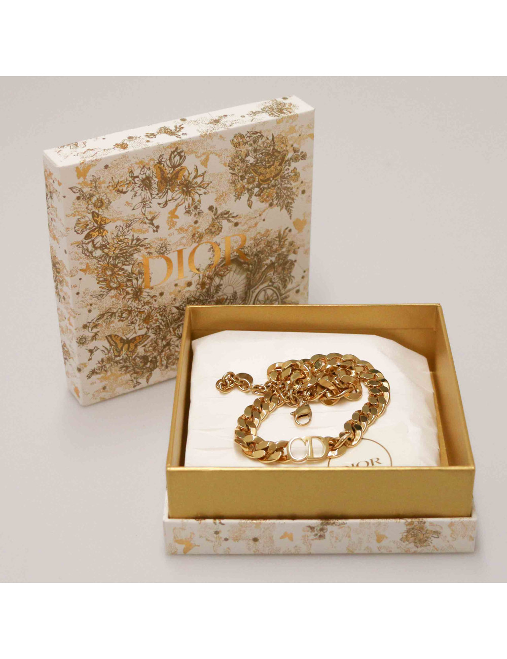 Collier DIOR danseuse étoile chaine gourmette