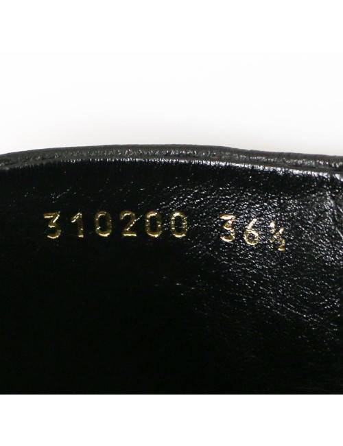 Bottes GUCCI T 36.5 cuir d'agneau souple noir