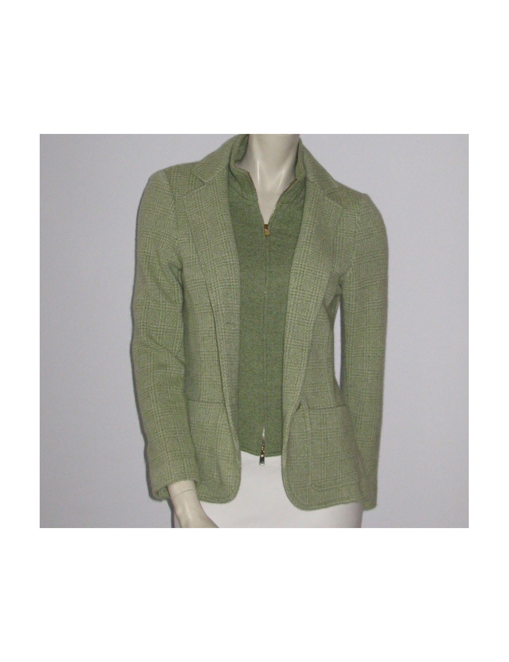 Veste FRANCK NAMANI cachemire vert