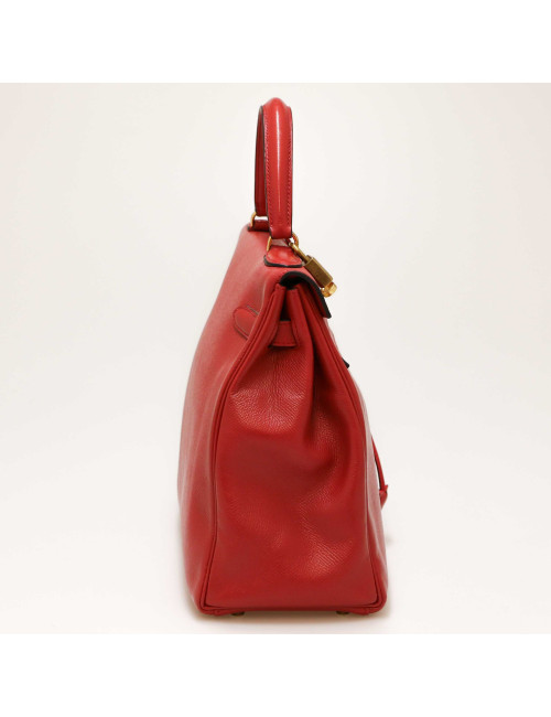 Kelly 32 HERMES rouge vec bandoulière