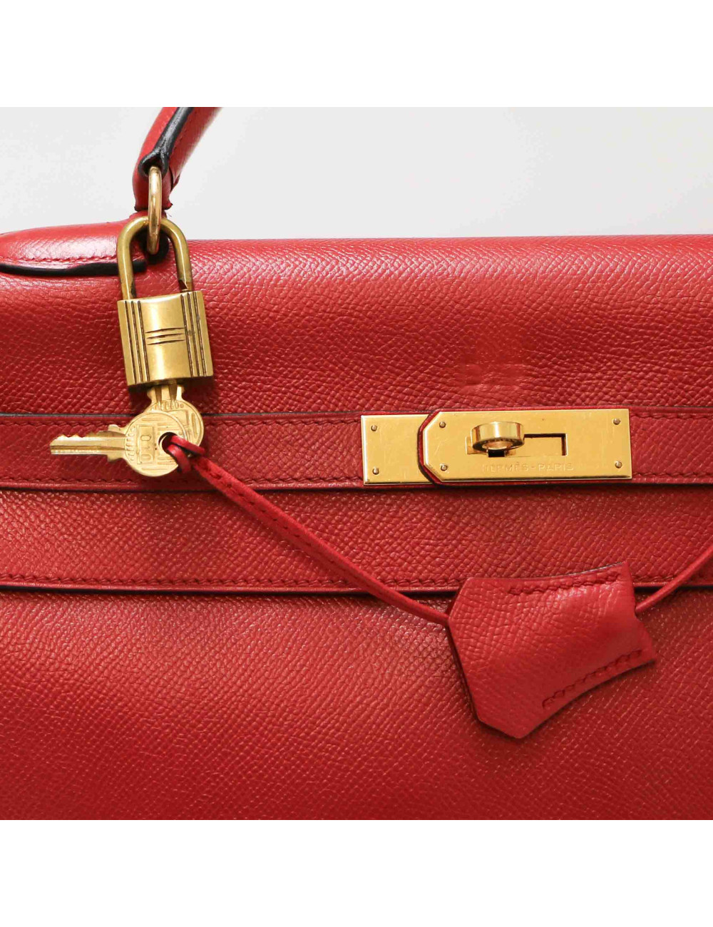 Kelly 32 HERMES rouge vec bandoulière
