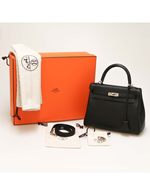 Kelly 25 HERMES togo noir