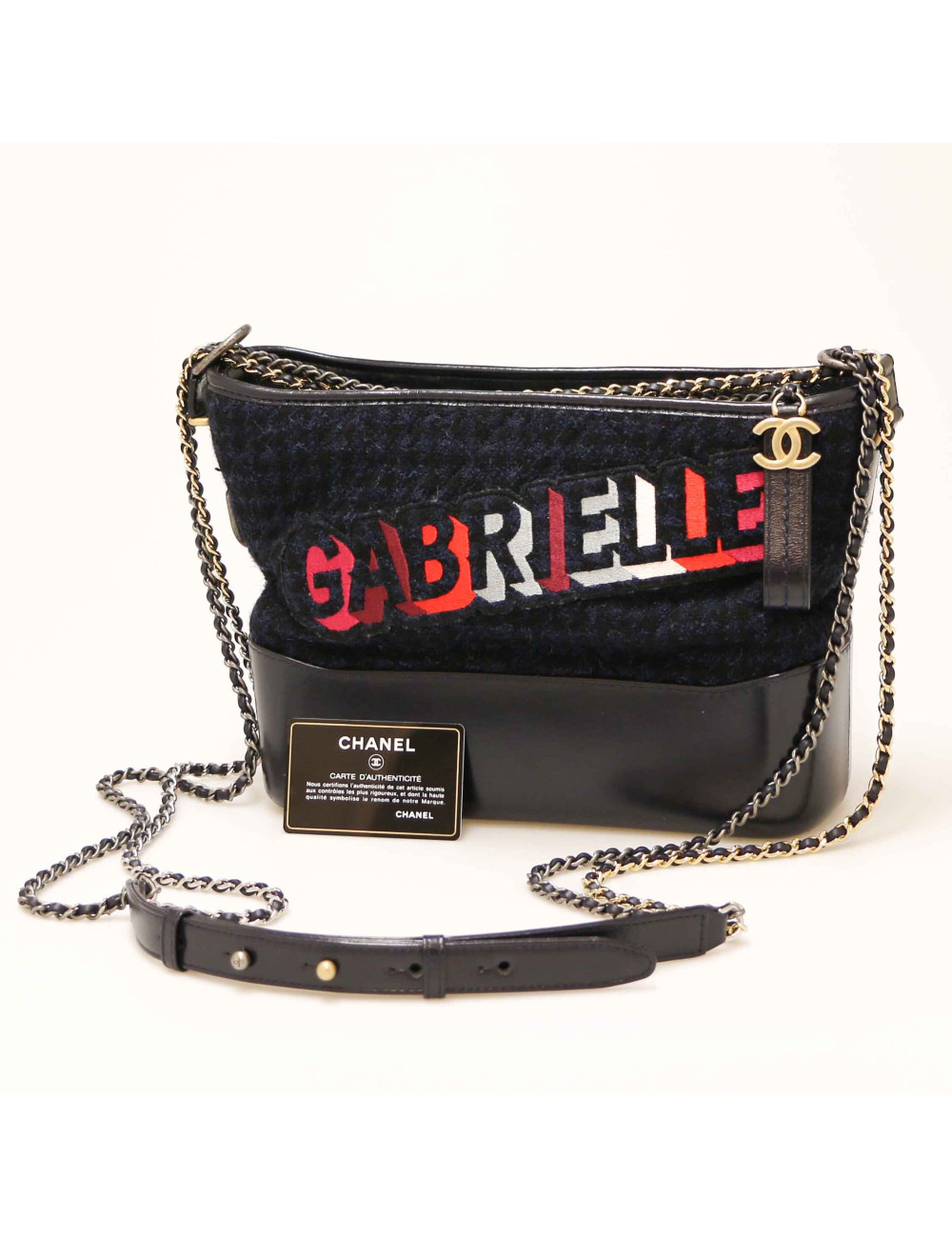 Sac Gabrielle CHANEL Hobo bleu marine