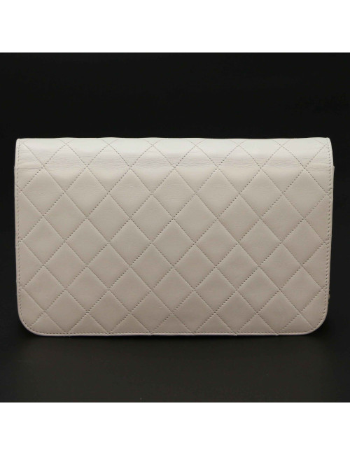 Sac vintage CHANEL cuir blanc