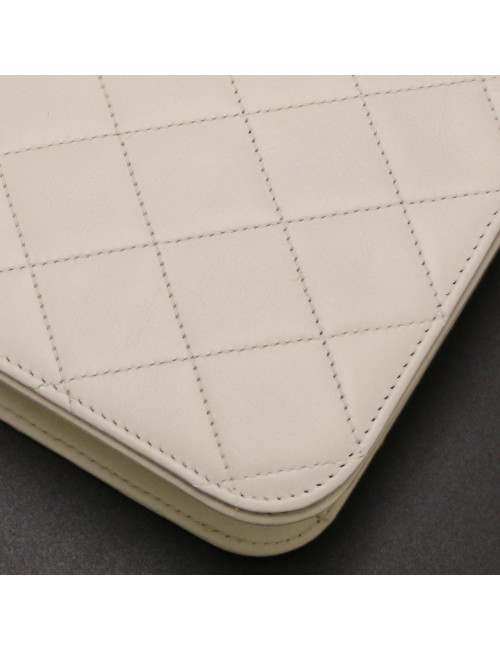 Sac vintage CHANEL cuir blanc