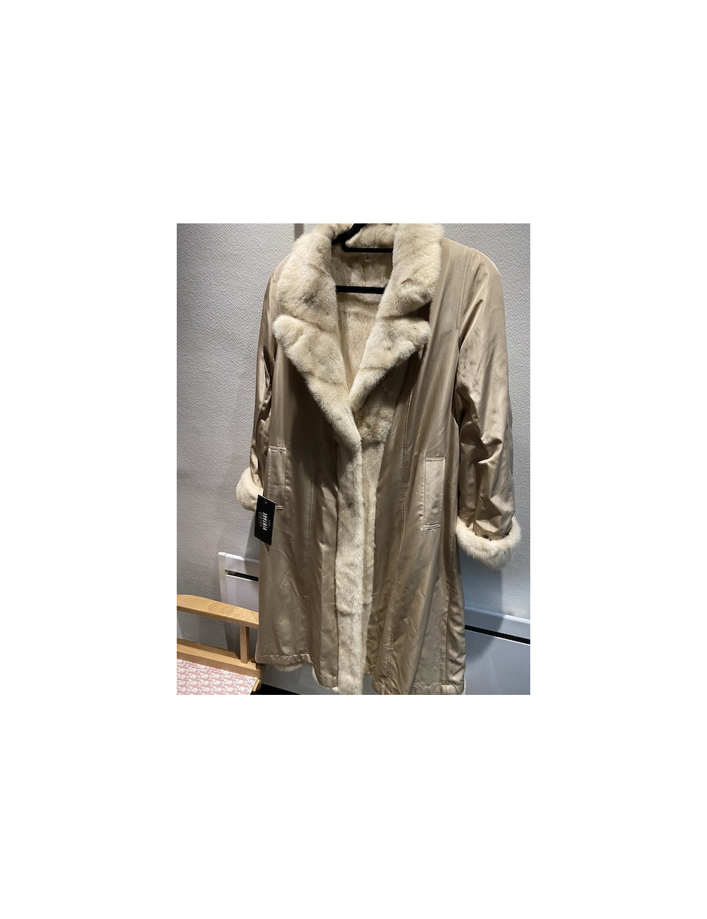 Manteau réversible Vison blanc