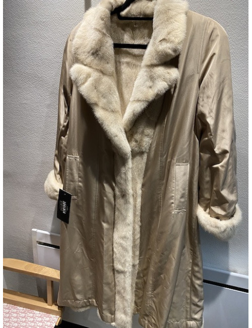 Manteau réversible Vison blanc