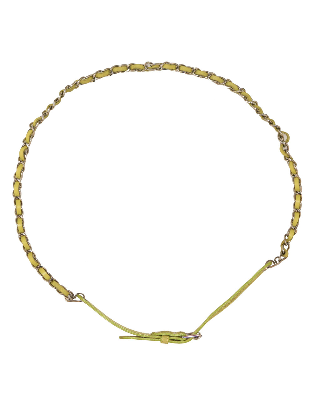 Ceinture CHANEL cuir jaune 