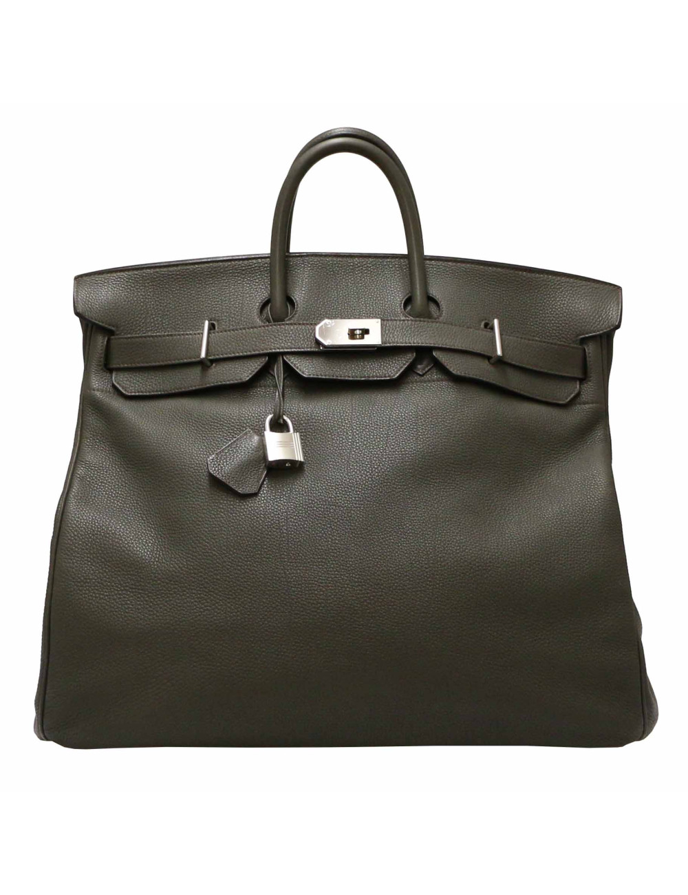 HERMES HAC Haut à courroies  green Togo leather