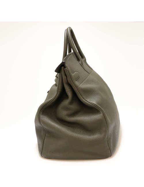 HERMES HAC Haut à courroies  green Togo leather