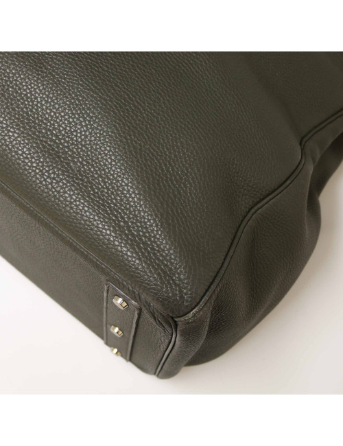 HERMES HAC Haut à courroies  green Togo leather