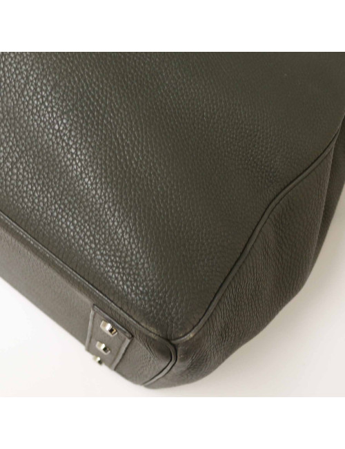 HERMES HAC Haut à courroies  green Togo leather