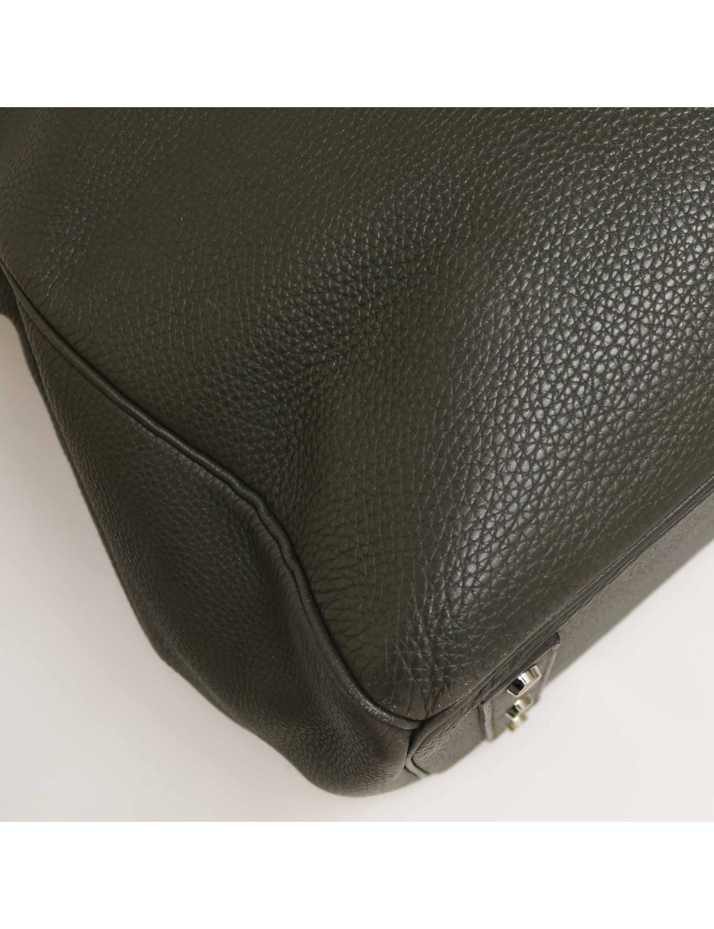 HERMES HAC Haut à courroies  green Togo leather