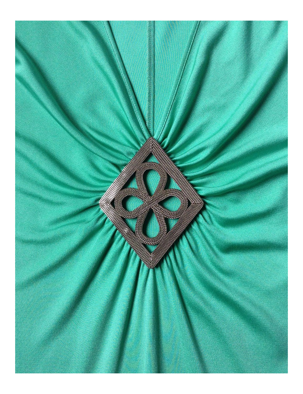 ribe EMILIO PUCCI soie turquoise t38 fr