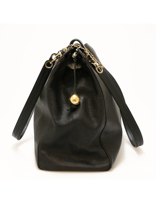 Cabas XL CHANEL cuir caviar noir