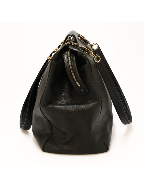 Cabas XL CHANEL cuir caviar noir