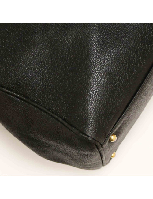 Cabas XL CHANEL cuir caviar noir