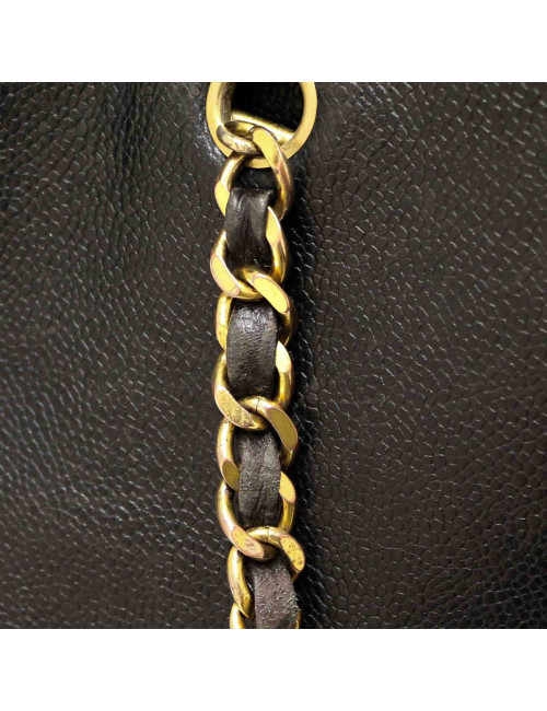 Cabas XL CHANEL cuir caviar noir