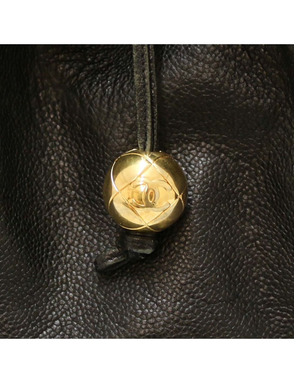 Cabas XL CHANEL cuir caviar noir