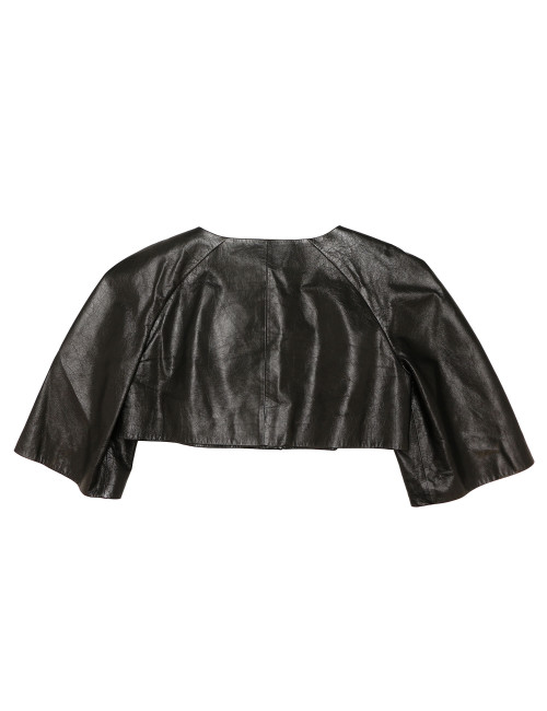 Veste courte T 38 CHANEL cuir noir 