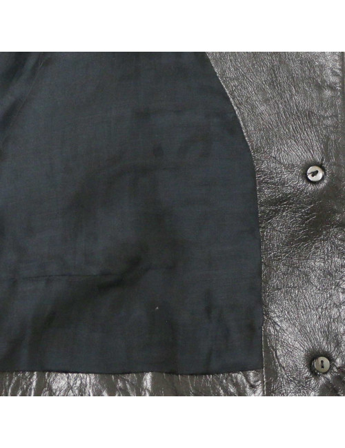 Veste courte T 38 CHANEL cuir noir 