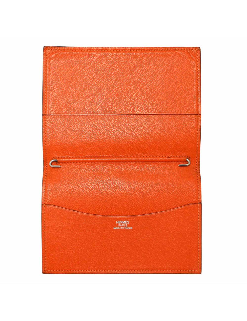 HERMES vintage directory cover in potiron leather