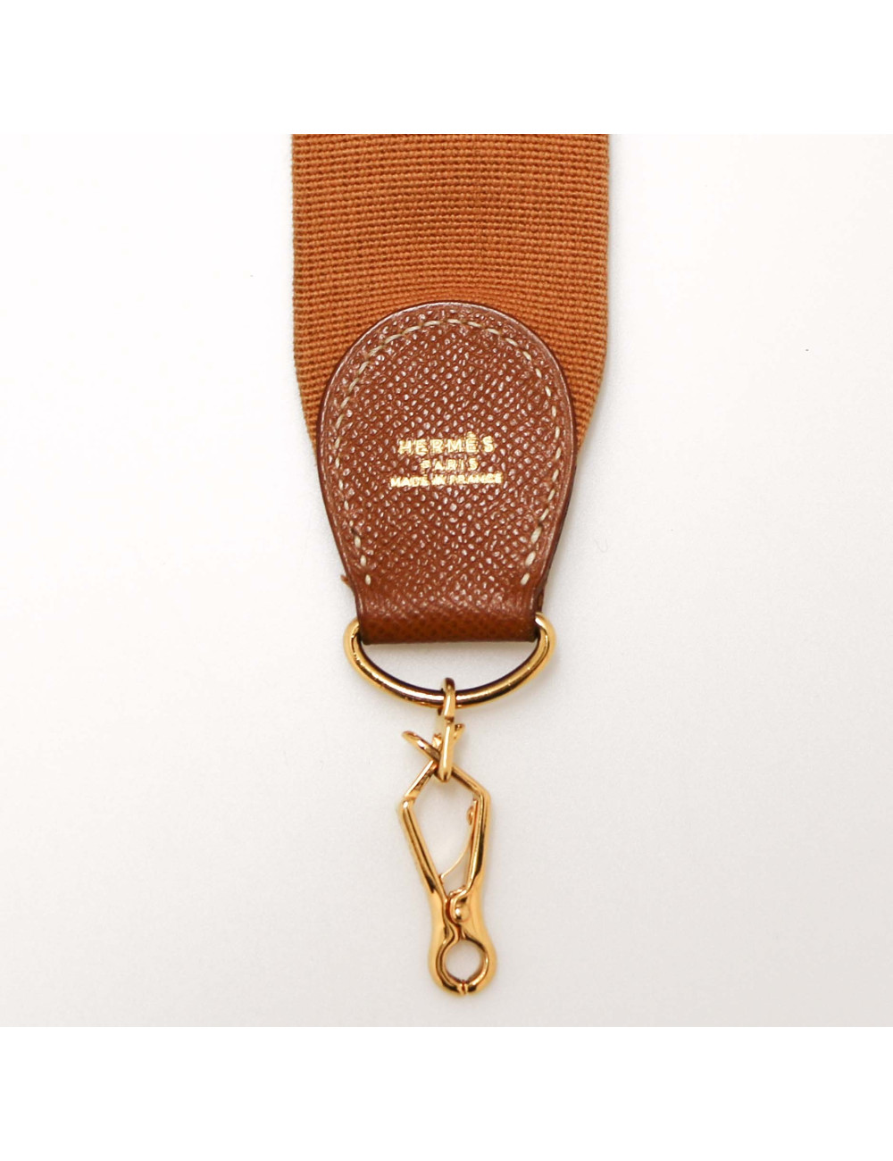 HERMES gold shoulder strap