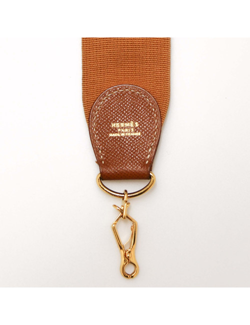 HERMES gold shoulder strap