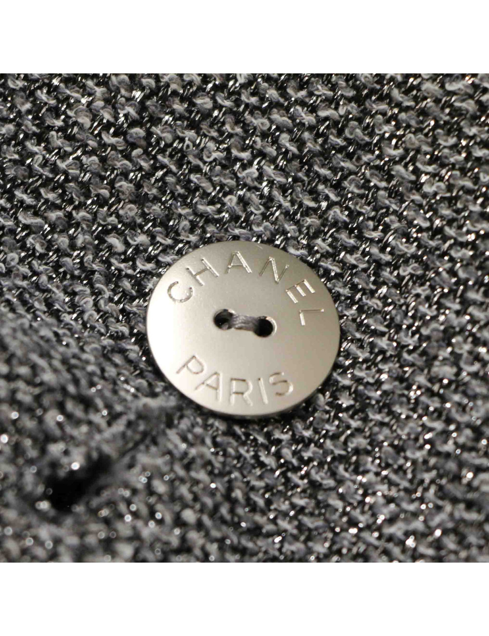 Veste T 38 CHANEL grise fils d'argent
