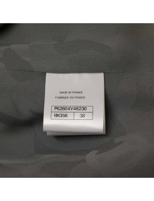 Veste T 38 CHANEL grise fils d'argent
