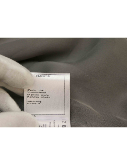 Veste T 38 CHANEL grise fils d'argent