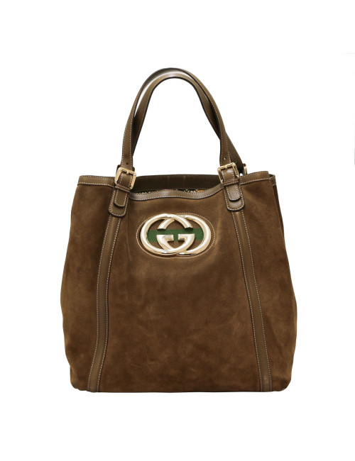 Cabas GUCCI suede marron