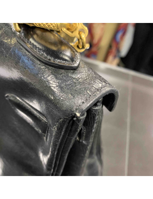 A REPARER Kelly 32 HERMES box noir Vintage