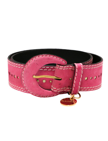 Ceinture YSL SAINT LAURENT cuir fuchsia