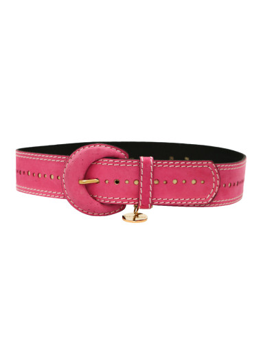 Ceinture YSL SAINT LAURENT cuir fuchsia 2