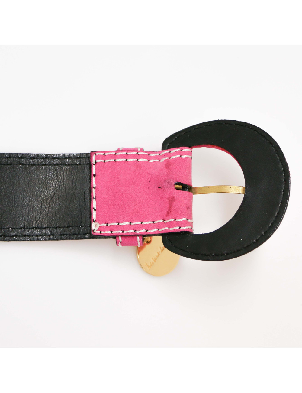 Ceinture YSL SAINT LAURENT cuir fuchsia