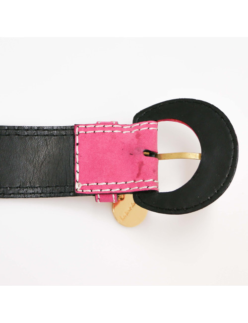 Ceinture YSL SAINT LAURENT cuir fuchsia
