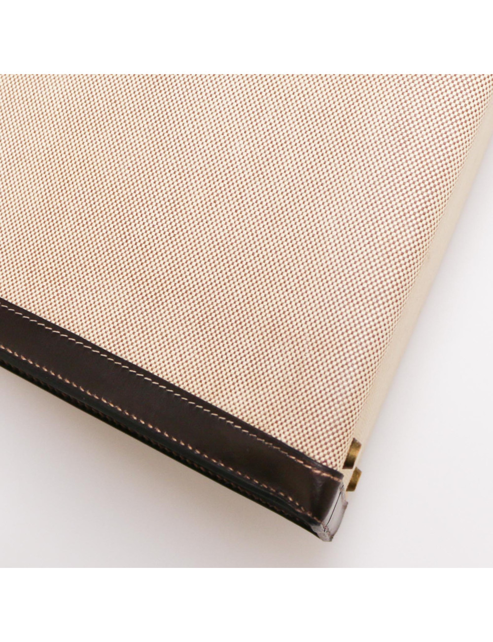 Kelly 35 HERMES toile et cuir marron